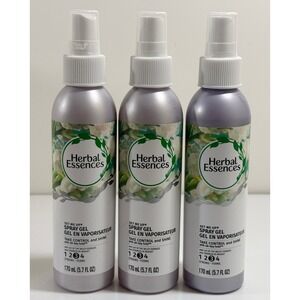 Herbal Essences Spray Gel Women 5.7oz Purple Set Me Up 3 Pack Strong Hold